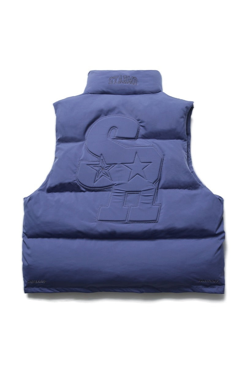 Embroidered Down Vest