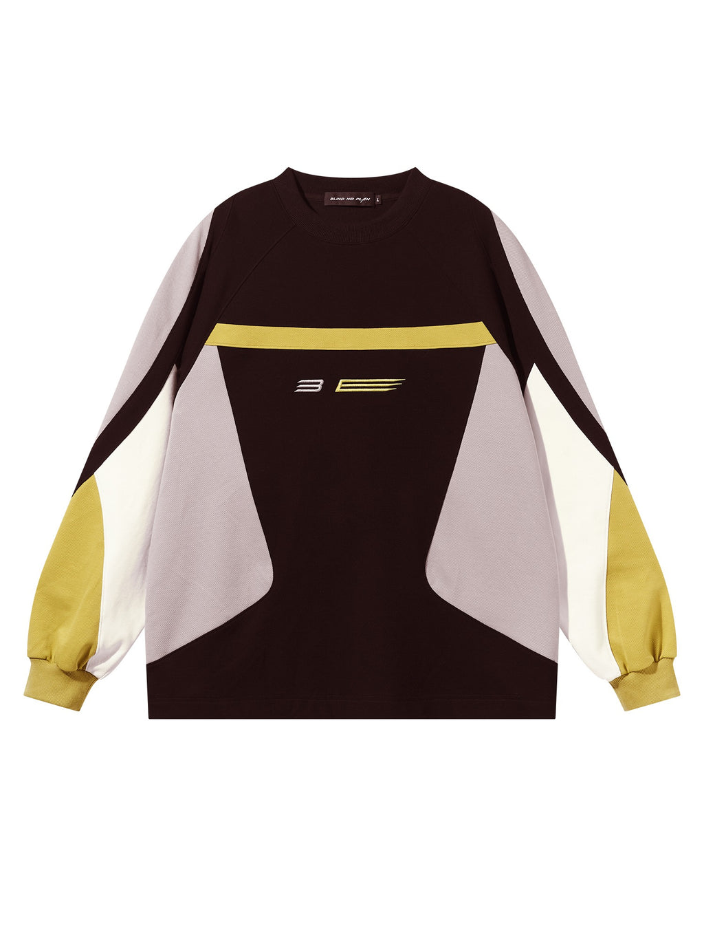 Embroidered Color Block Sweater