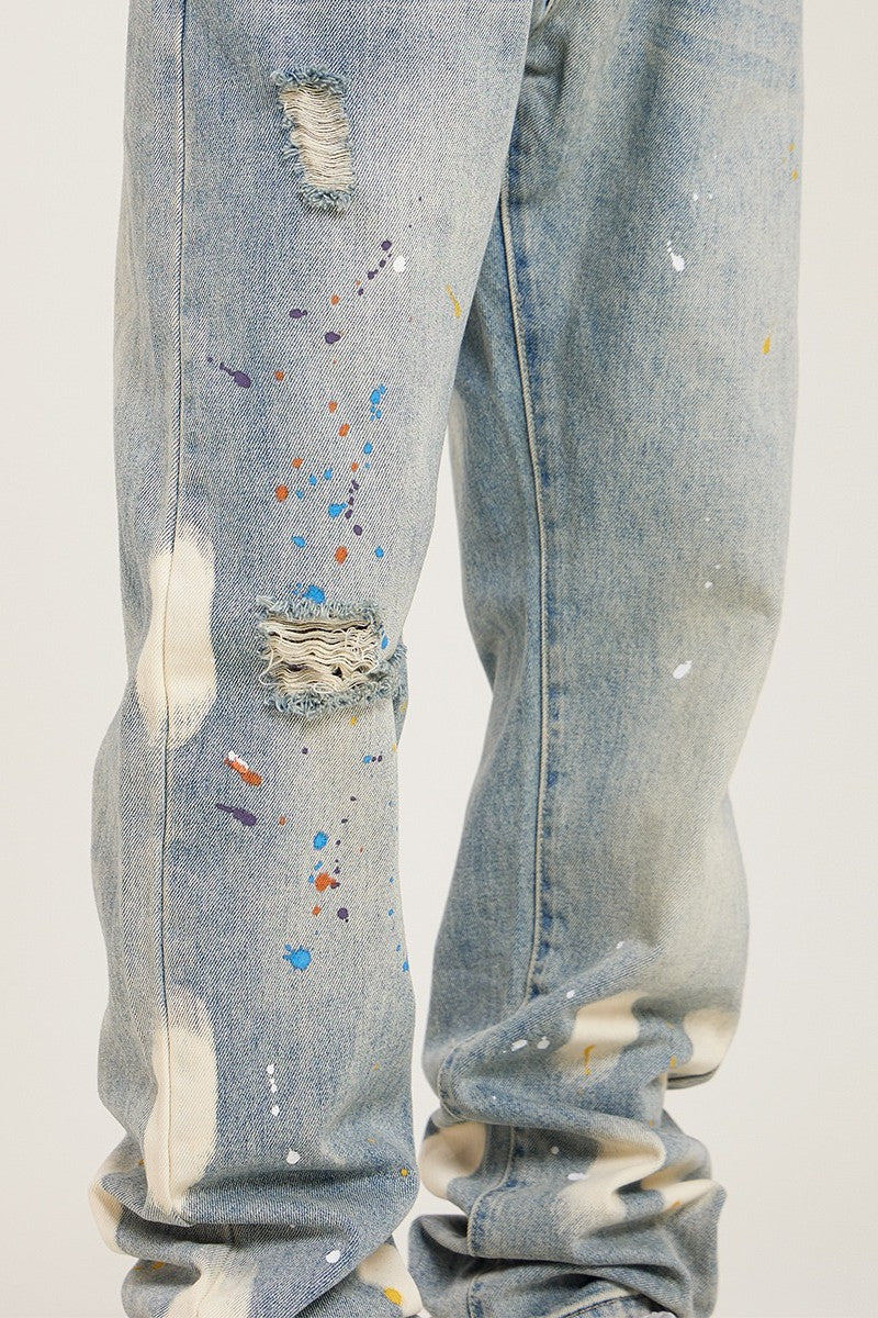Splash Ink Distressed Jeans