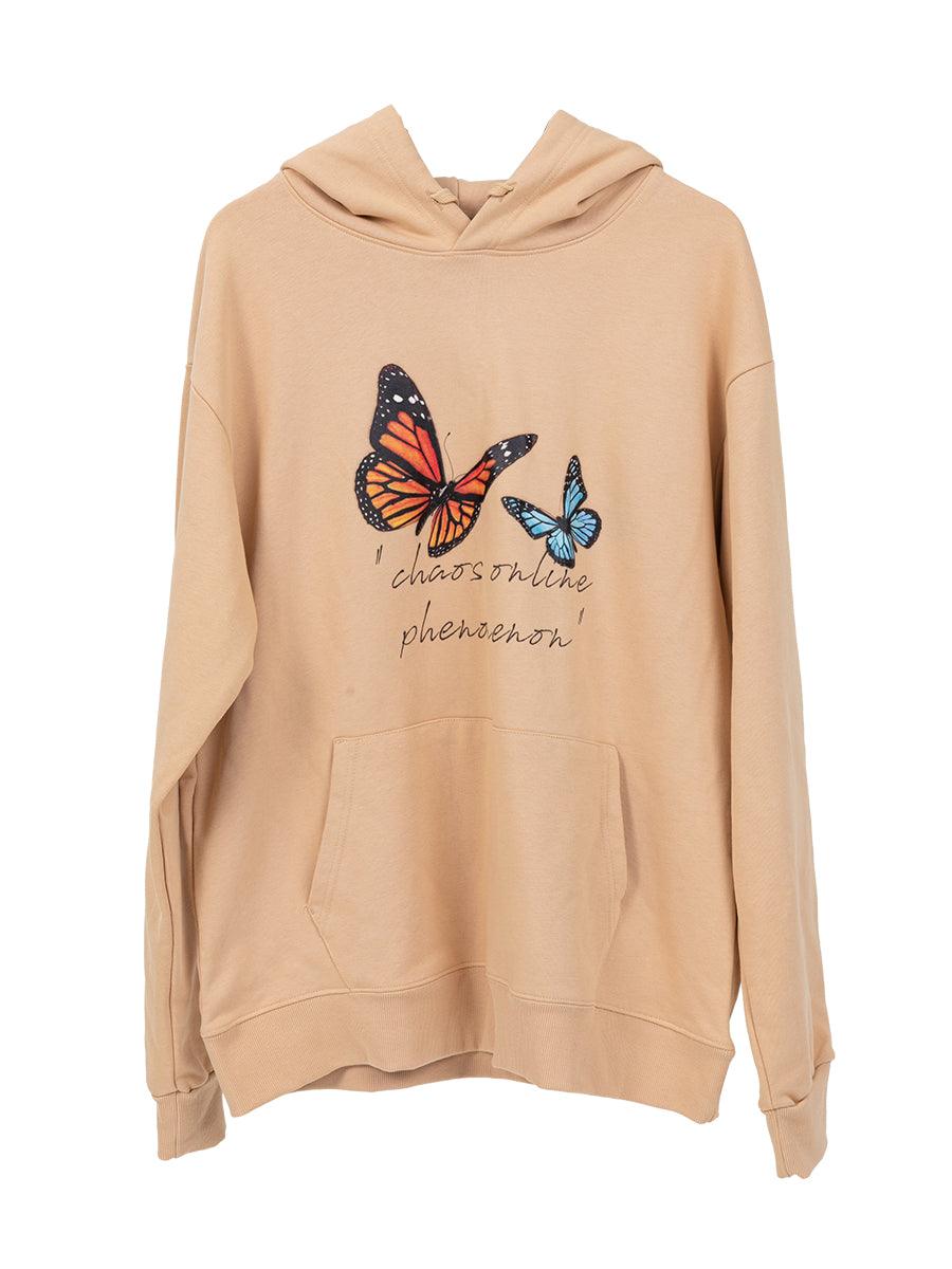 Center of Rotation Butteflies Print Hoodie