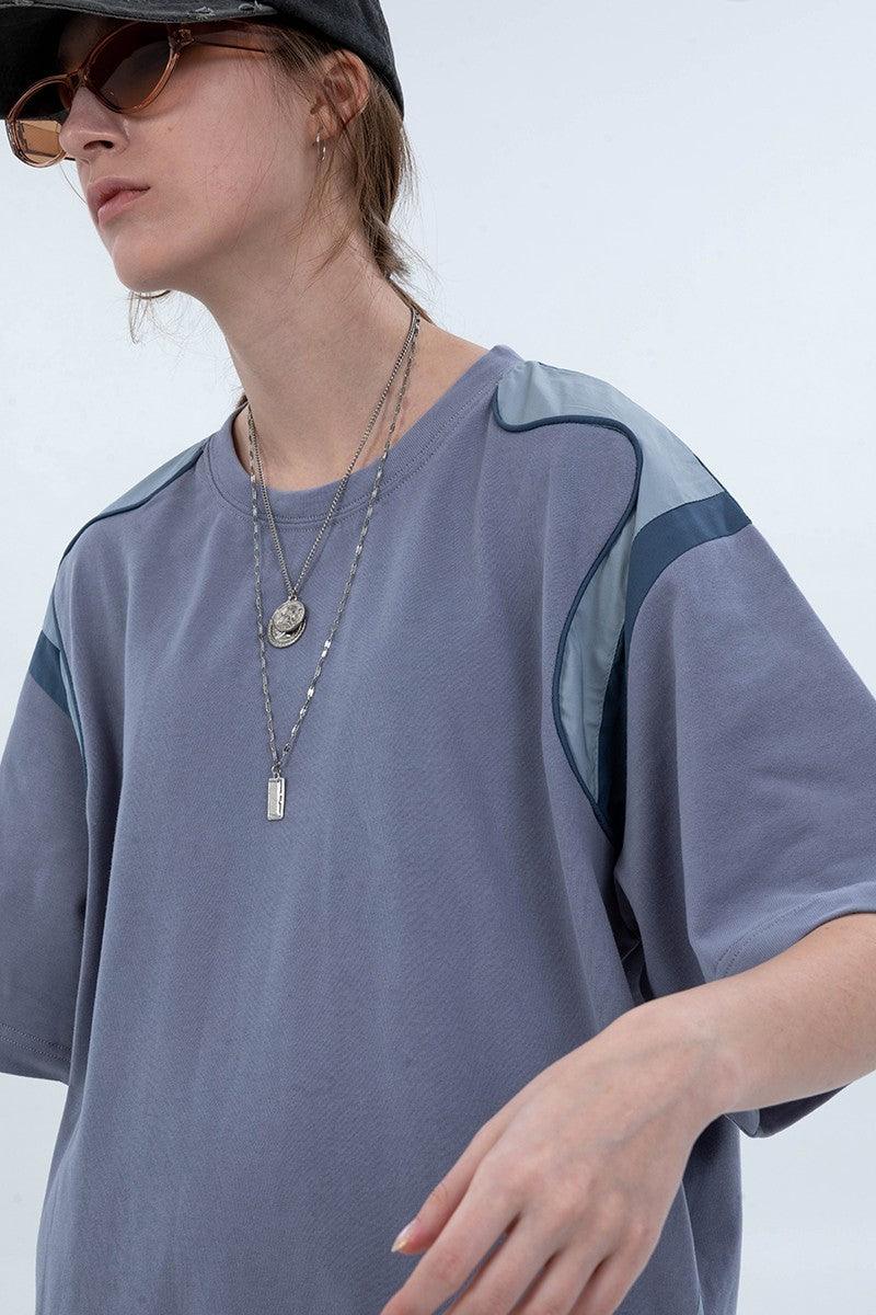 Center of Rotation Futuristic Shape Stitched Tee