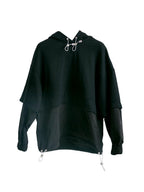 Center of Rotation Stitched Hooded Sweater