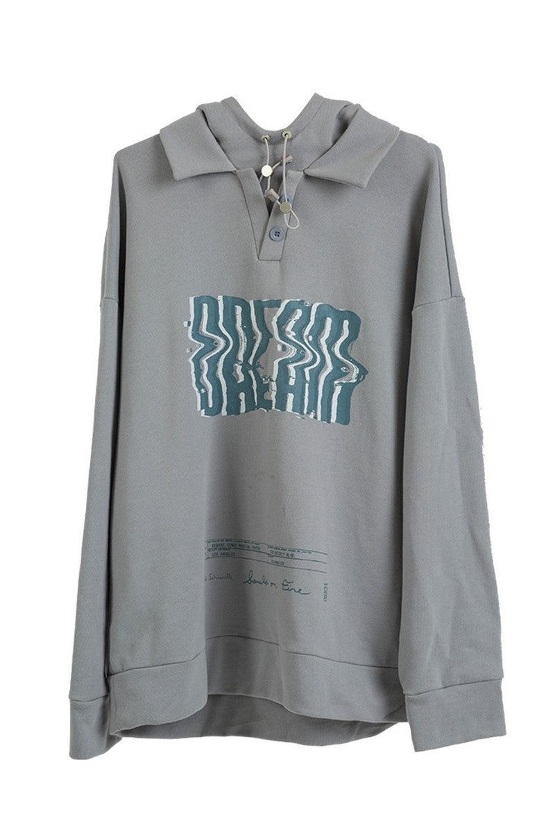 Center of Rotation Stitched Polo Hoodie