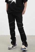 CZ Contrast Stitch Flared Trousers