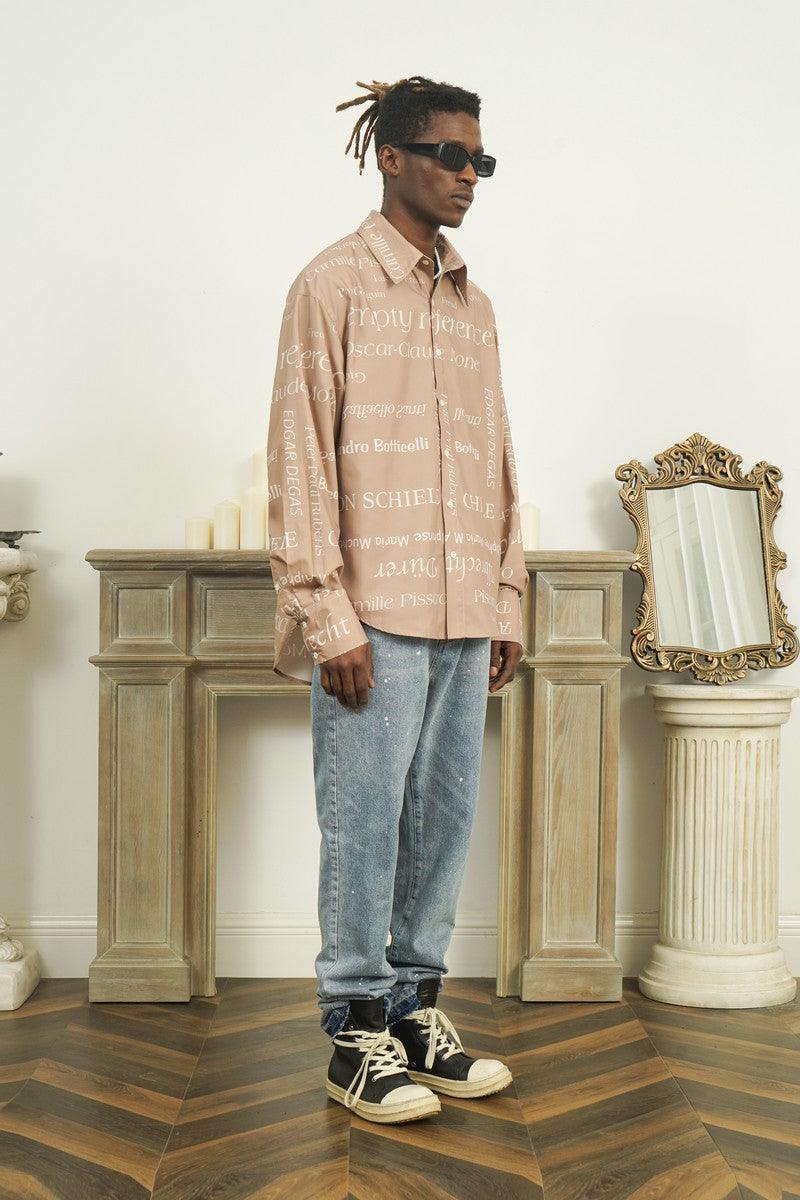 Empty Reference Logo Artists Printed Long Sleeve Shirt