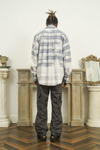 Empty Reference Faded Checkered Long Sleeve Shirt