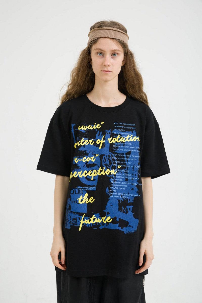 Center of Rotation Graffiti Print Tee