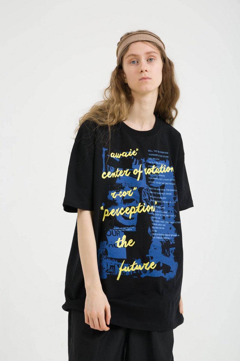 Center of Rotation Graffiti Print Tee
