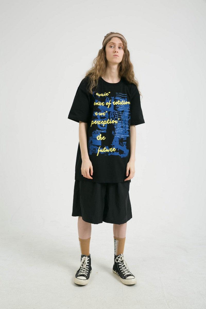 Center of Rotation Graffiti Print Tee