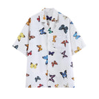 CZ Butterflies Cuban Shirt
