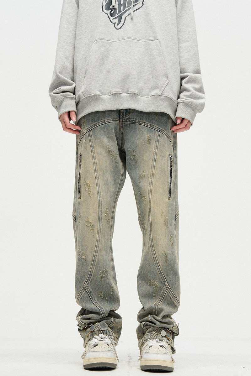 Washed Structure Dyed Denim