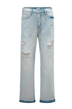 CZ Ripped Straight Loose Jeans