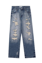 Retro Washed Distressed Jeans