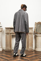 Empty Reference Thorn Print Straight Trousers