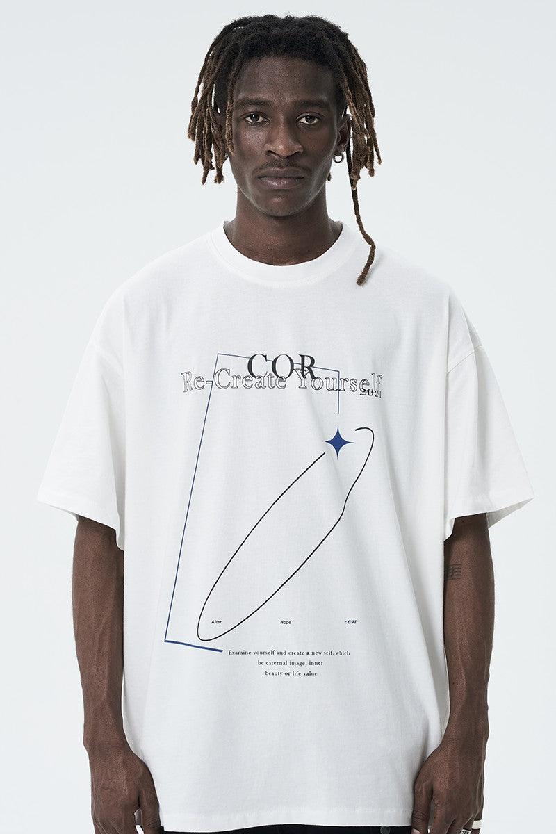 Center of Rotation Geometric Print Logo Tee