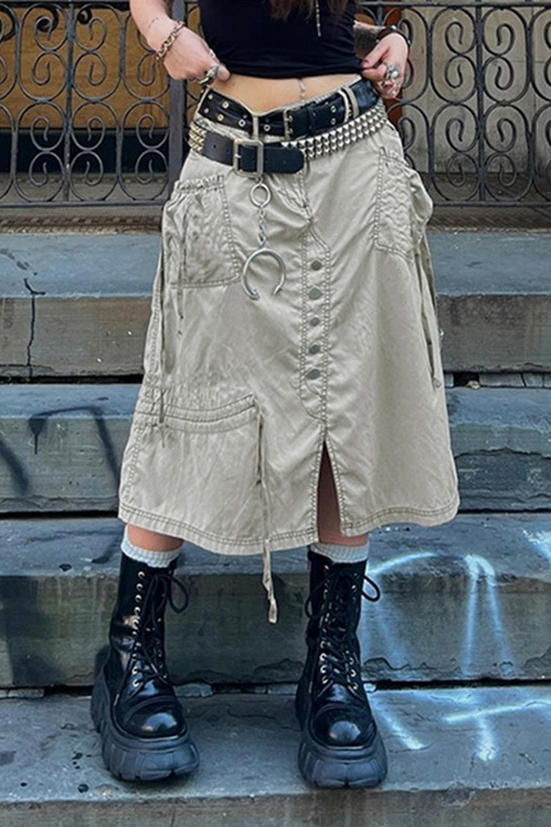 Tooling Loose Midi Skirt