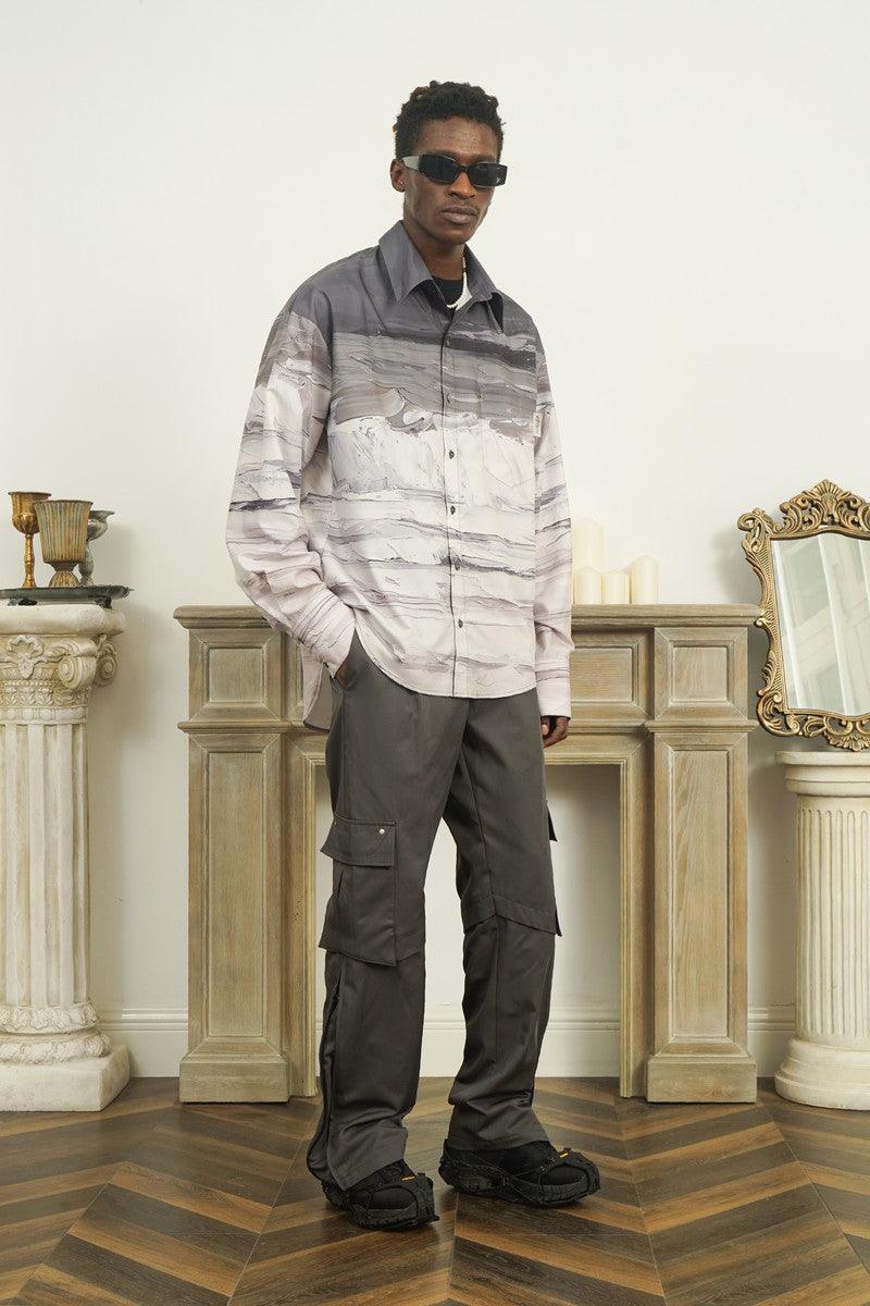 Empty Reference Casual Straight Pockets Trousers