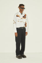 Empty Reference Burning Print L/S Shirt