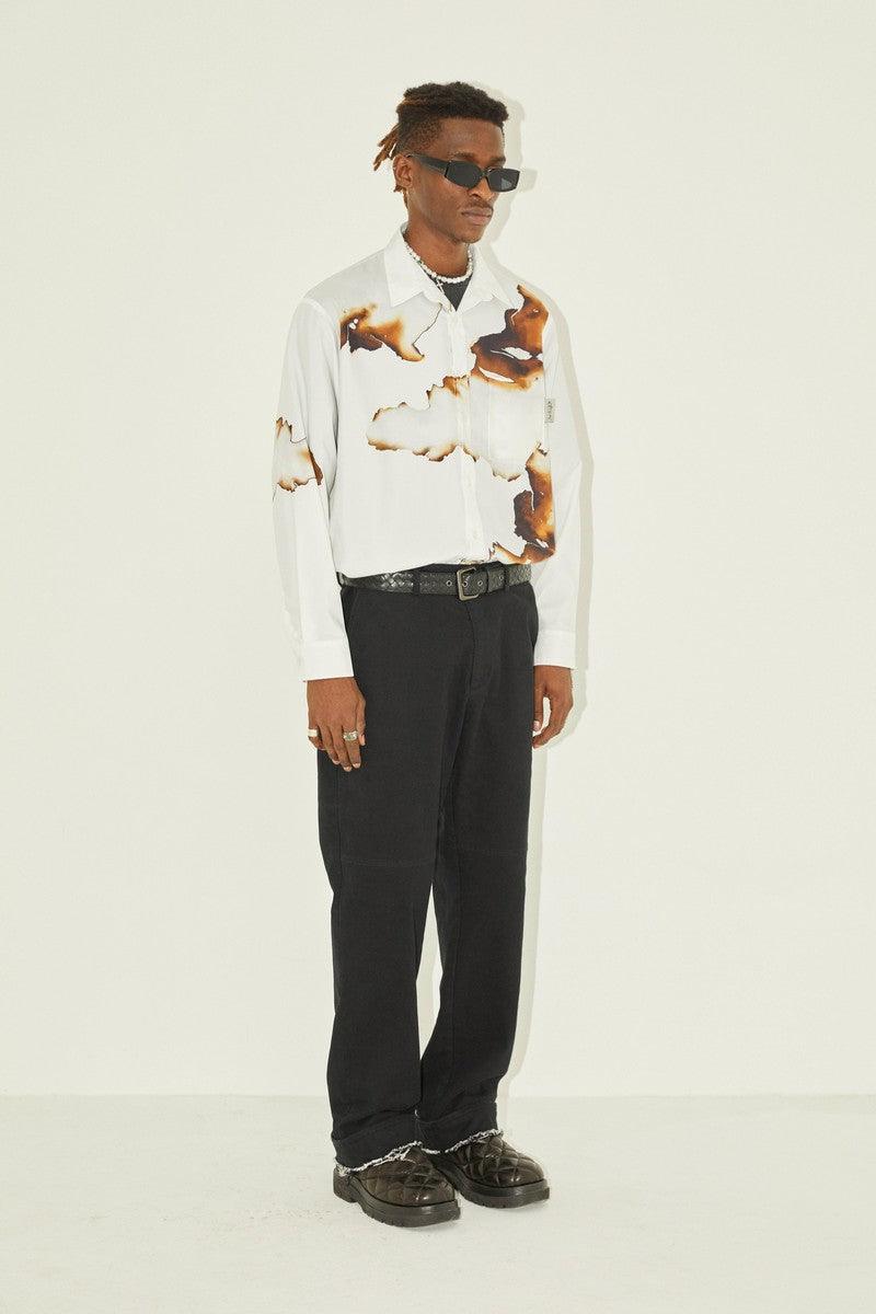 Empty Reference Burning Print L/S Shirt