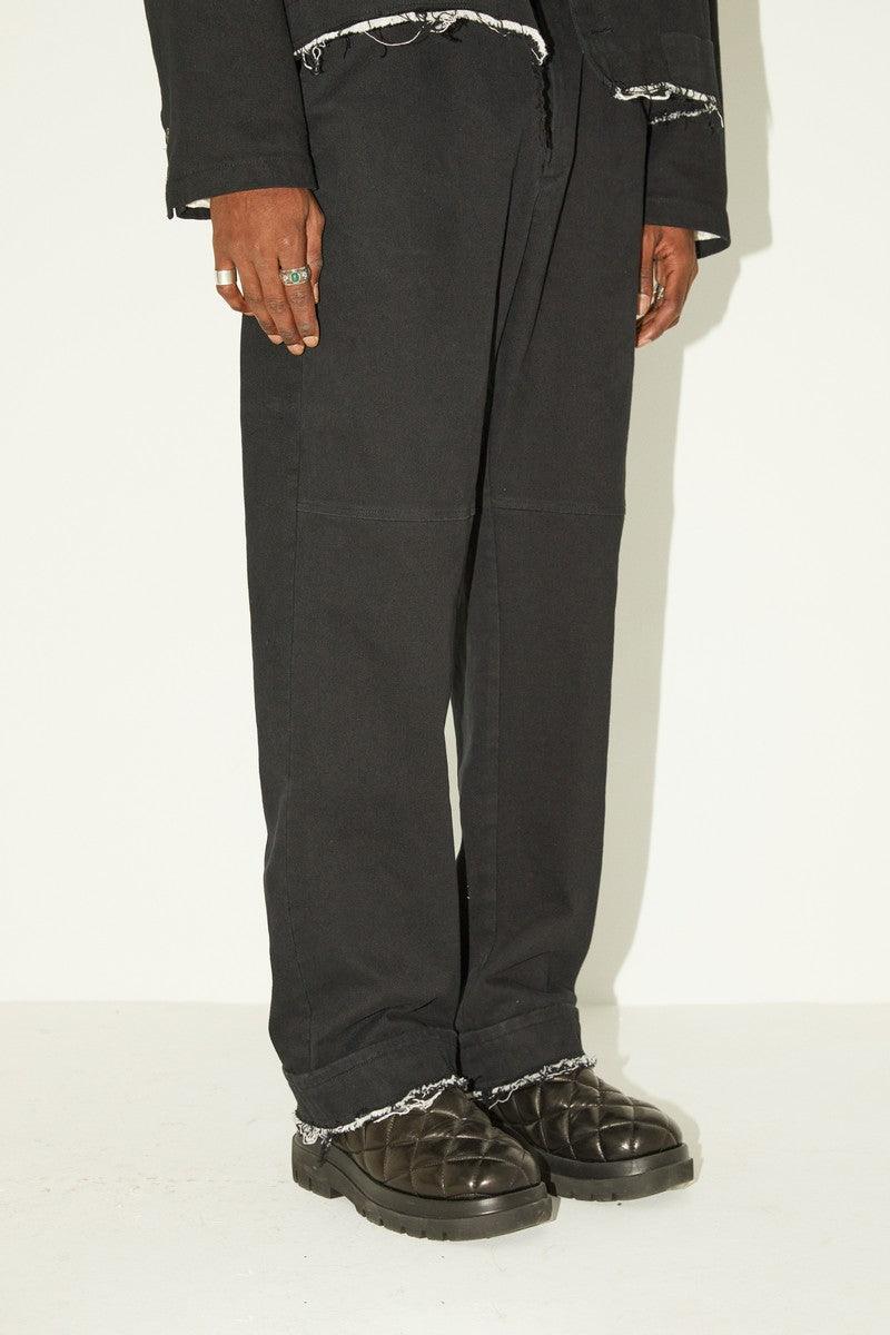 Empty Reference Washed Ripped Suit Trousers