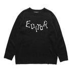 CZ Distressed Logo Sweater
