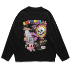 CZ Halloween Cartoon Logo Knit Sweater