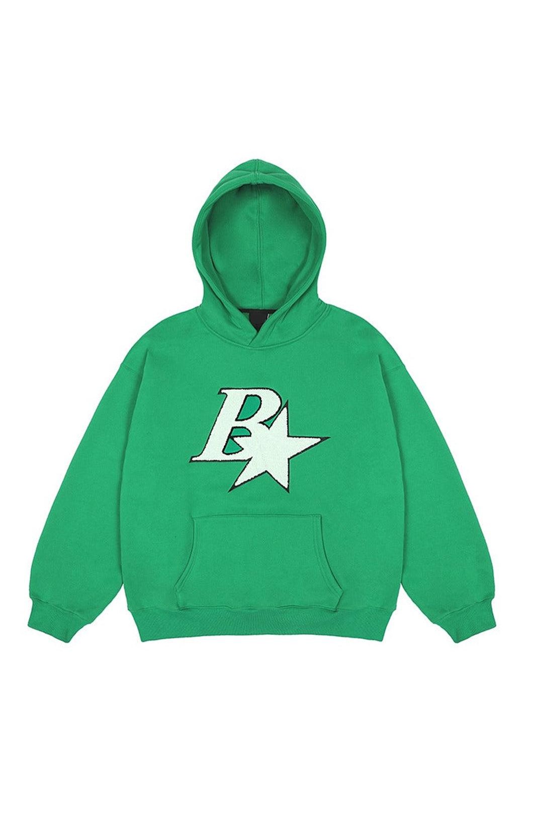 Embroidered B Sherpa Hoodie