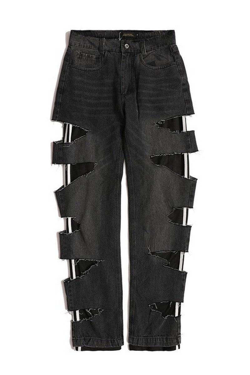 CZ Distressed Two-Piece Jeans