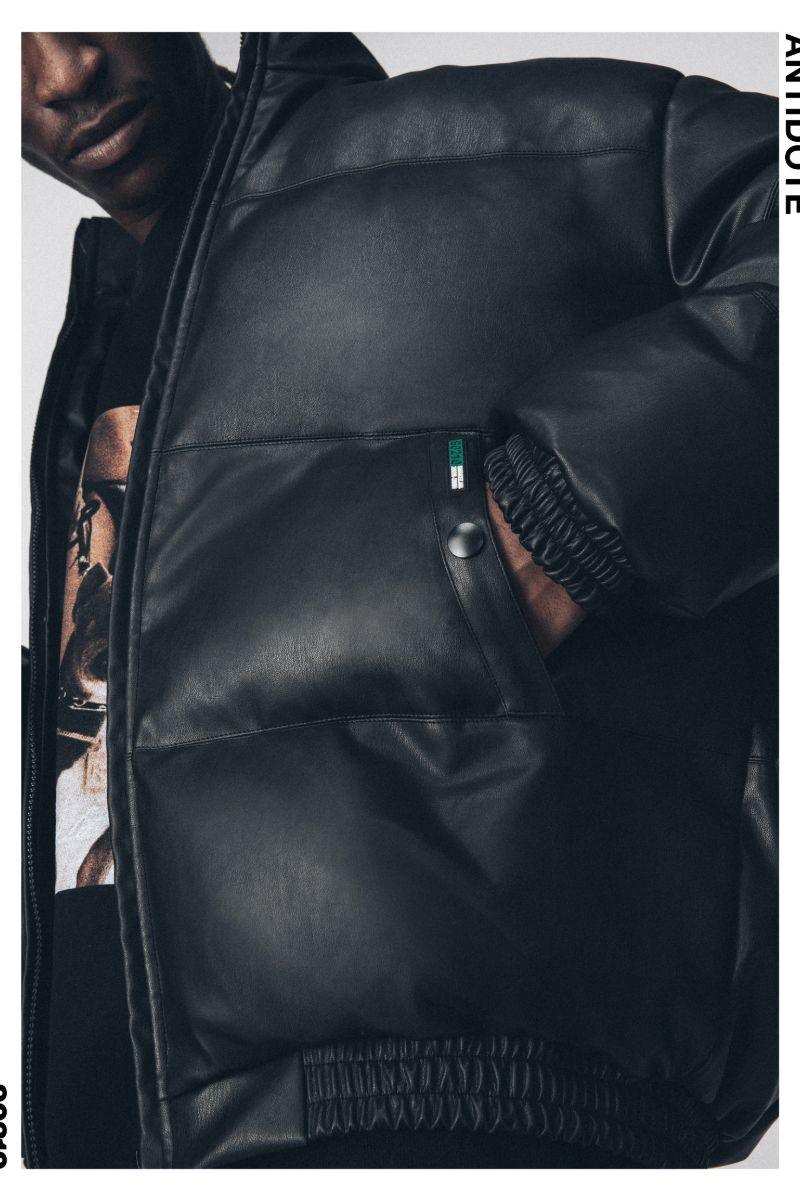 Antidote PU Leather Down Jacket