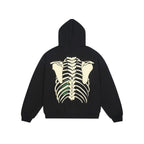 Skeleton Puff Print Hoodie