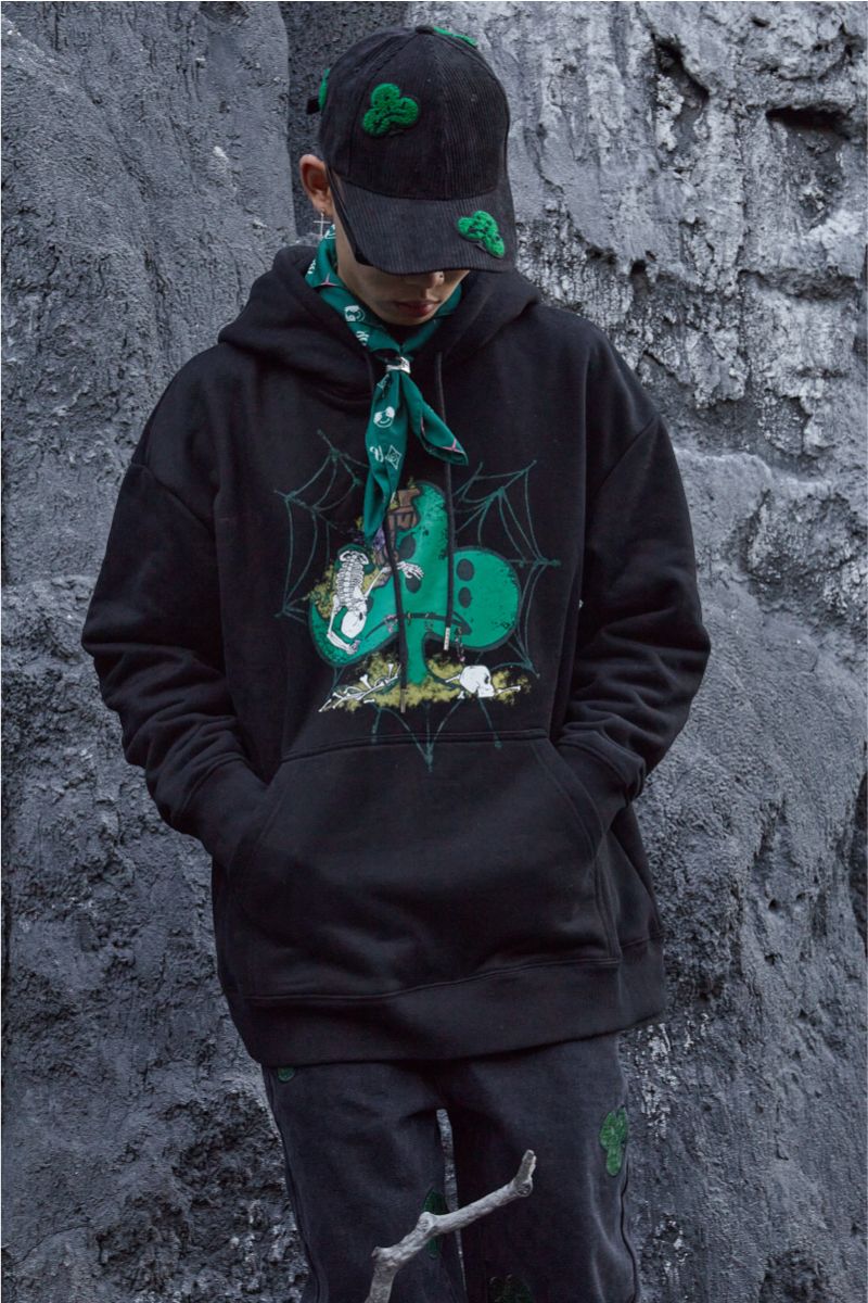 STEEPC Flower Print Hoodie
