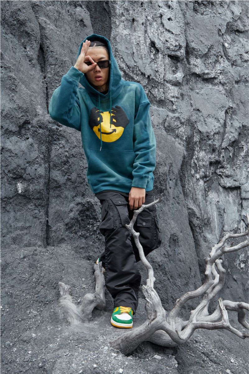 STEEPC Smiley Print Hoodie