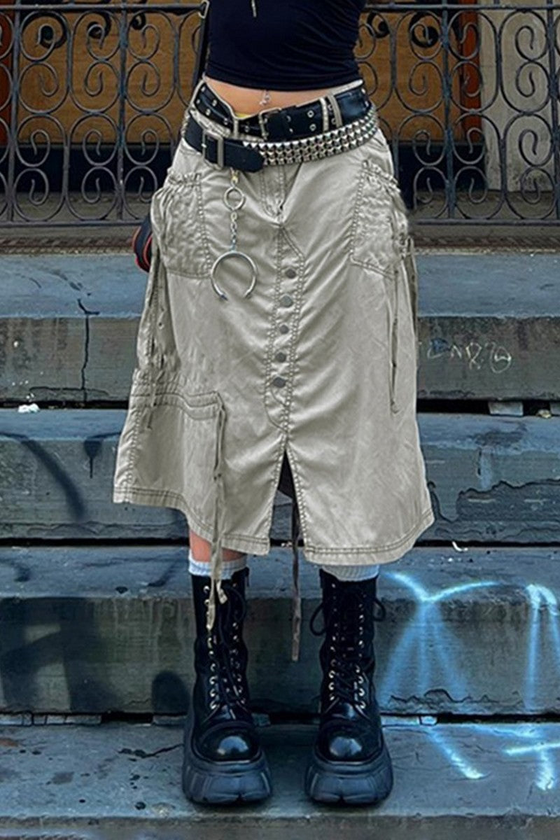 Tooling Loose Midi Skirt