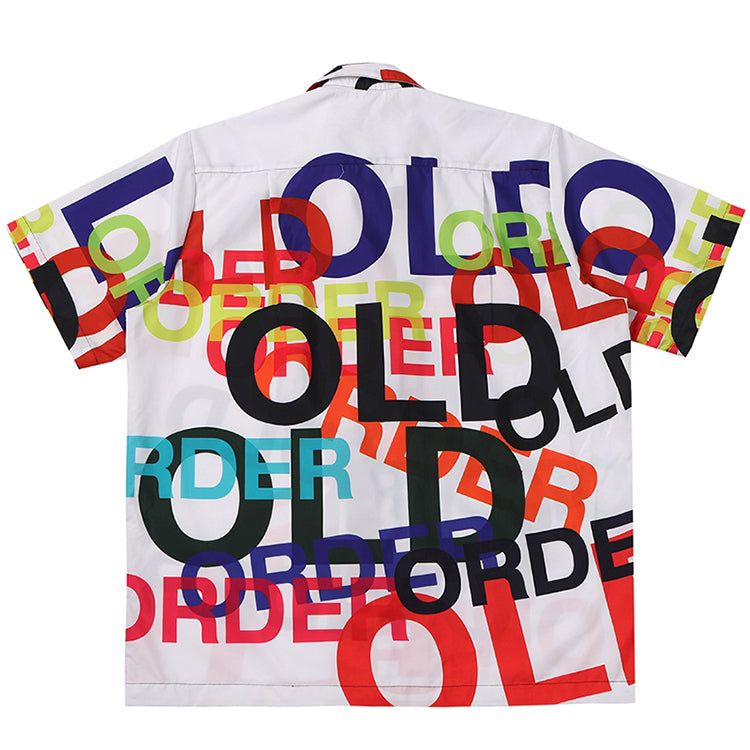 Old Order All Over Logo Full Print Cuban Shirt