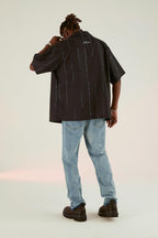 Empty Reference Thorns Striped  Cuban Shirt