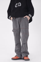 CZ Dark Washed Flared Jeans