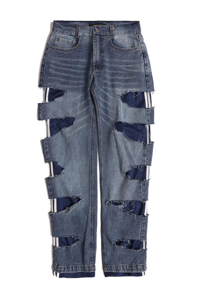 CZ Distressed Two-Piece Jeans
