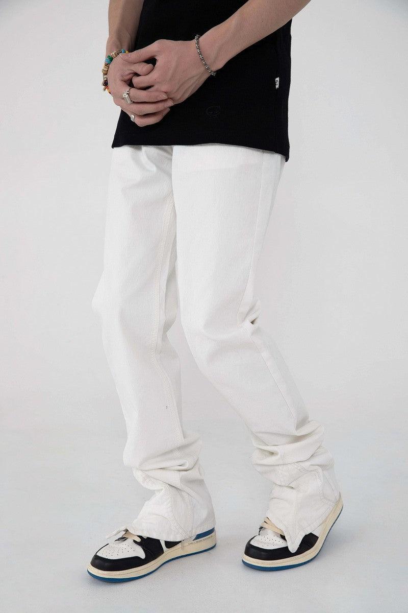 CZ Draped Flared Jeans