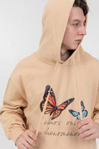 Center of Rotation Butteflies Print Hoodie