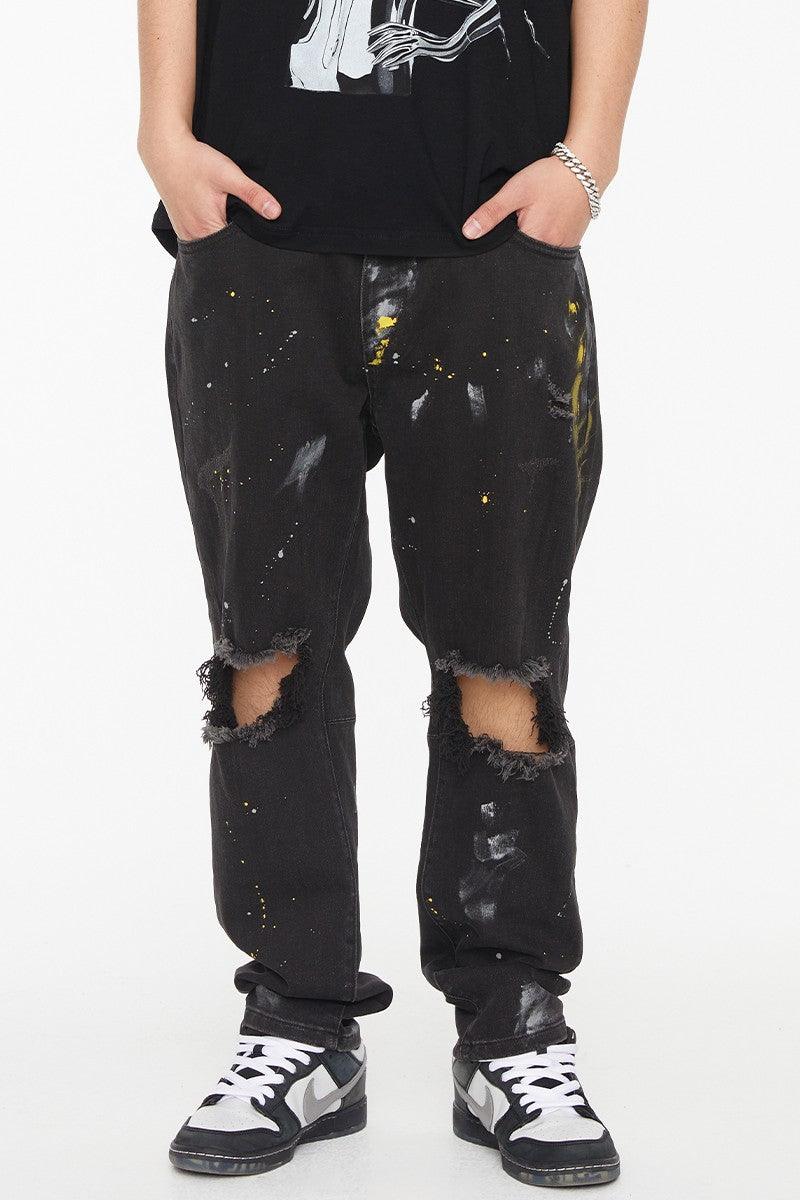F2CE Splash Ink Washed Jeans