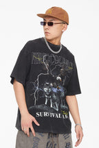Vintage Wolf Print Tee
