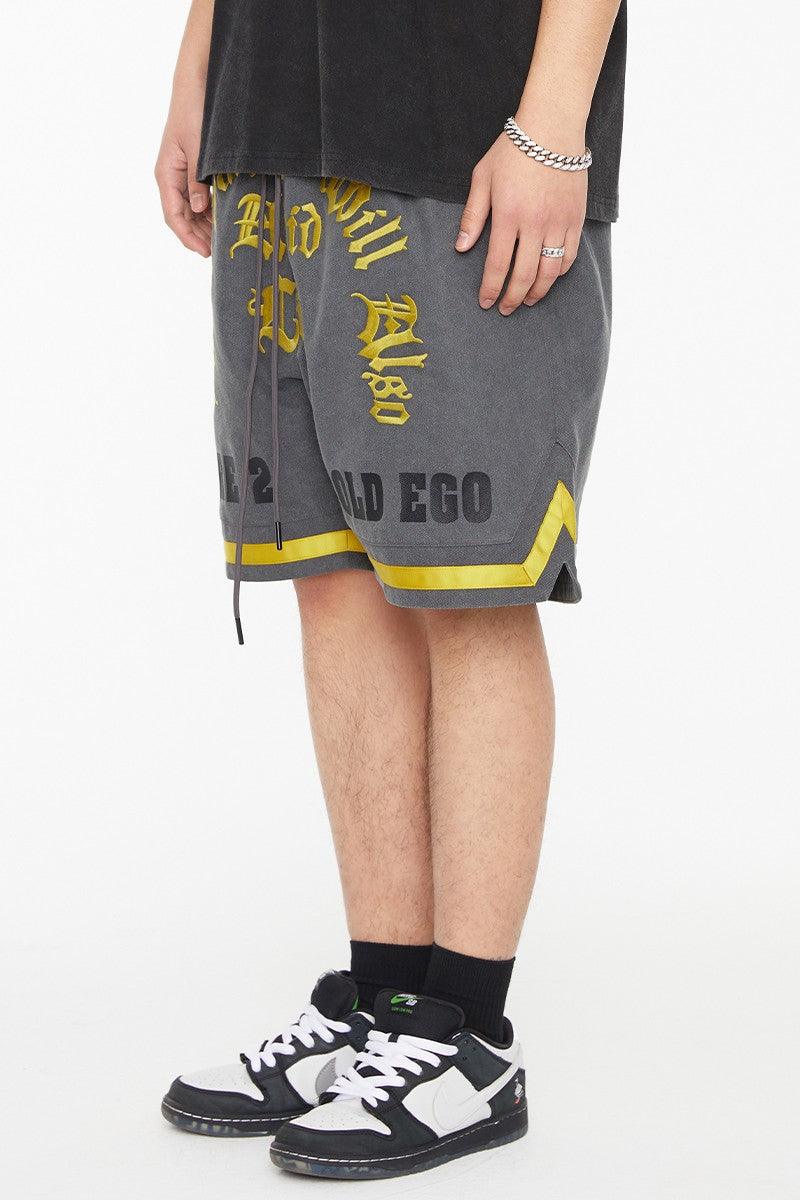 F2CE Embroidered Washed Shorts