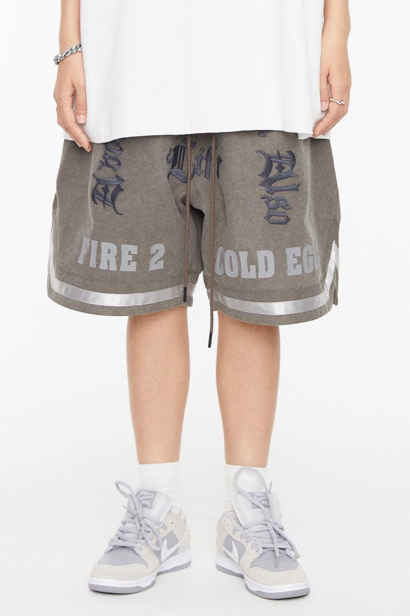 F2CE Embroidered Washed Shorts