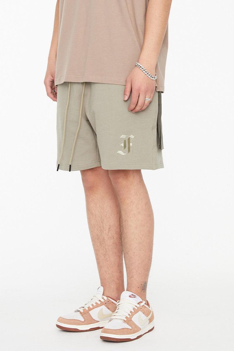 F2CE Embroidered Gothic Logo Shorts