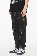 F2CE Splash Ink Washed Jeans