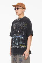 Vintage Wolf Print Tee