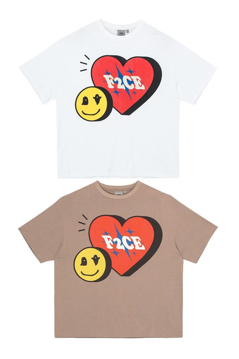 F2CE Foam Print Smiley Logo Tee
