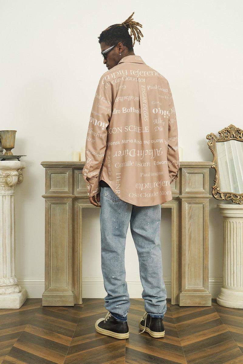 Empty Reference Logo Artists Printed Long Sleeve Shirt