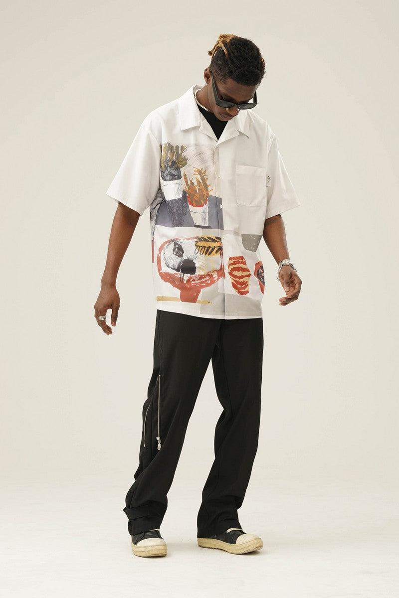 Empty Reference Watercolor Still Life Cuban Shirt