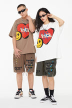 F2CE Foam Print Smiley Logo Tee
